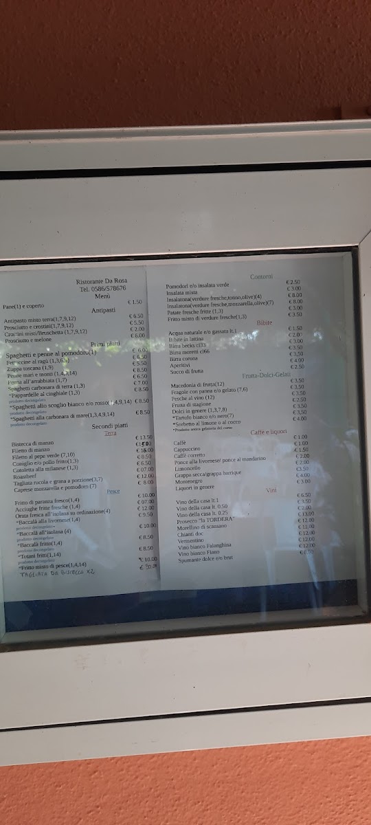 Menu Ristorante Trattoria Da Rosa-5